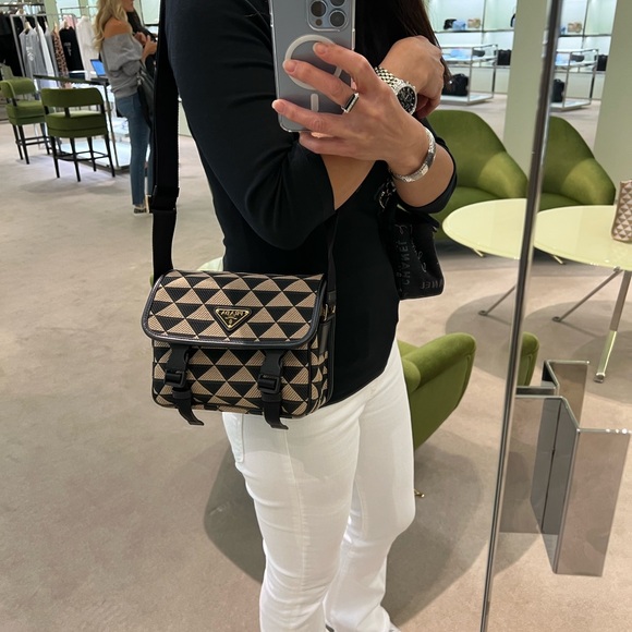 Prada Symbole Embroidered fabric/leather bag - Picture 16 of 16